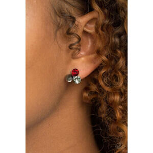 Paparqzzi Red, Smoky, Hemitie Post Earring Women/Everything Must GLOW!- Red Post